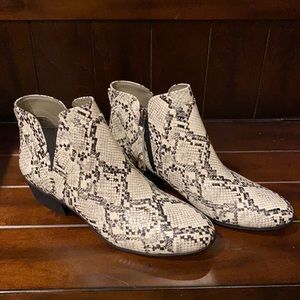 NIB 🤡Circus Sam Eldelman Ivory/black snake print